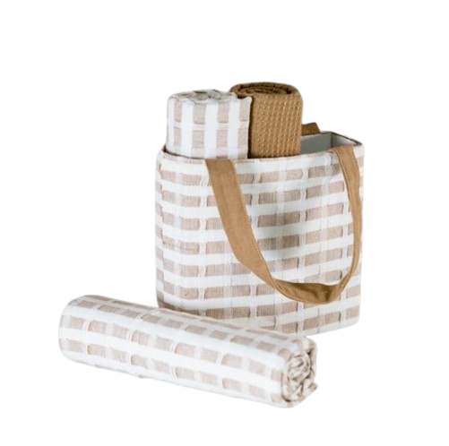 Towels with Tote, set/4