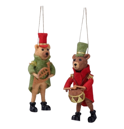Caroling Bear Ornament