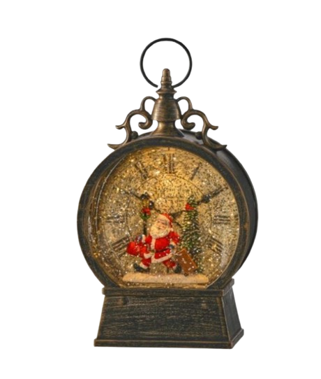 Santa 'Clock' Snow Globe