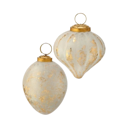 Ivory/Gold Ornament