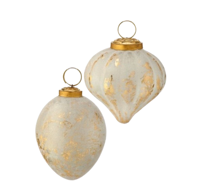 Ivory/Gold Ornament