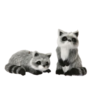 Furry Raccoon Ornament