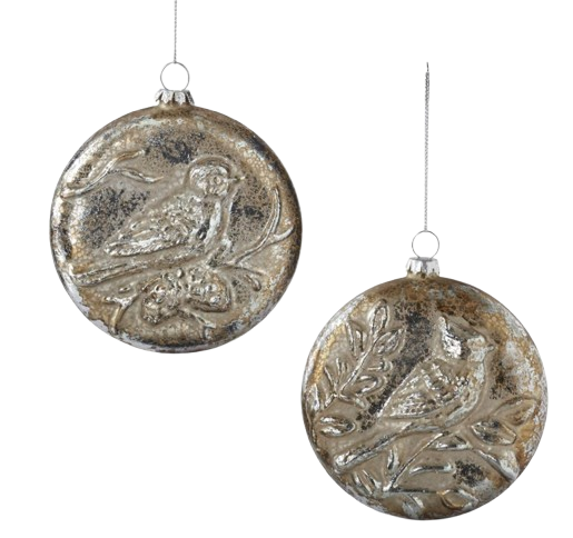Embossed Bird Ornament
