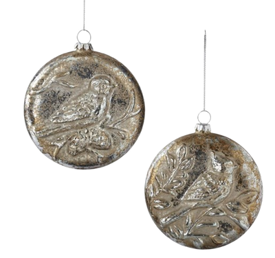 Embossed Bird Ornament
