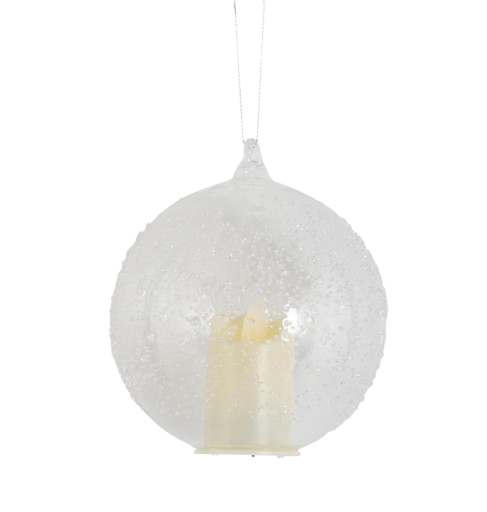 LED Textured Glass Ornament
