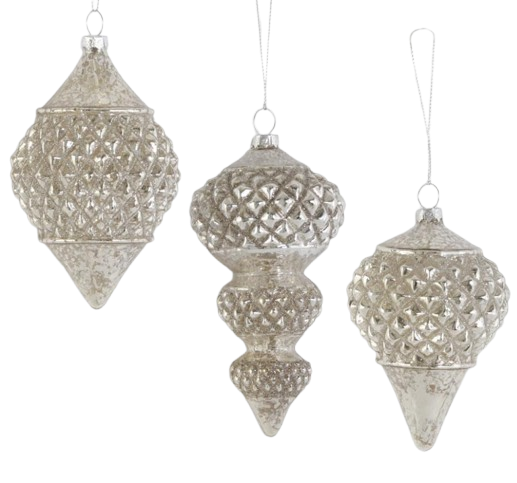 Mercury Glass Finial Ornament