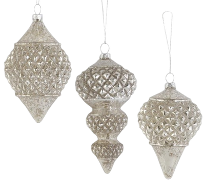 Mercury Glass Finial Ornament