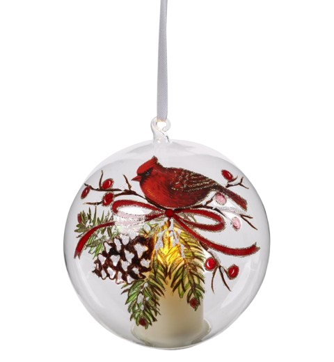 LED Cardinal Ornament (large)