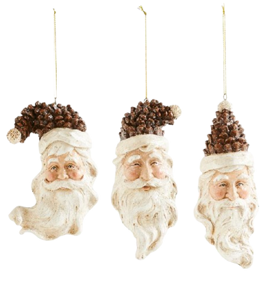 Pinecone Santa Ornament
