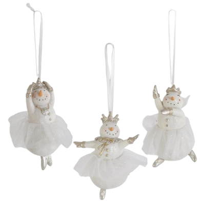 Snow Ballerina with Tutu Ornament