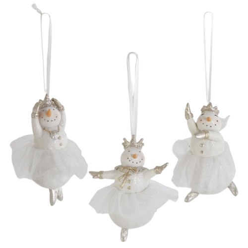 Snow Ballerina with Tutu Ornament