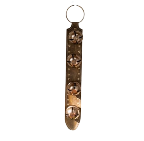Brass Bells on Leather Strap