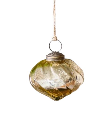 Gold Stripped Ornament
