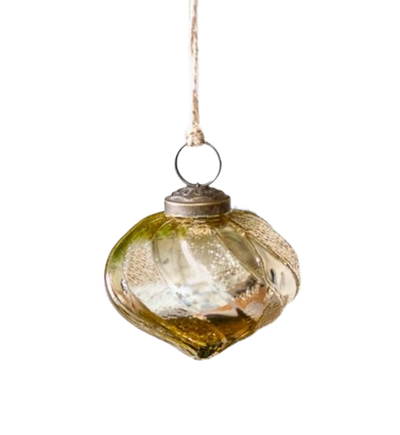Gold Stripped Ornament