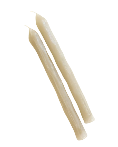 Rustic Taper Candles, taupe