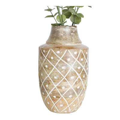 Carved Wood Vase