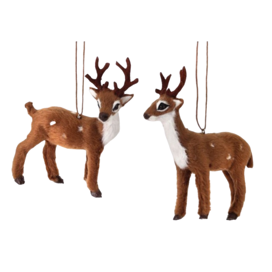 Furry Deer Ornament