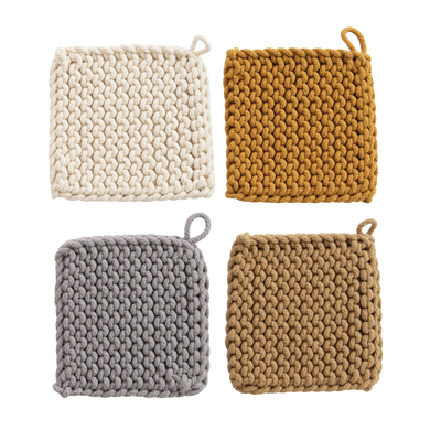Crochet Pot Holder, botanist