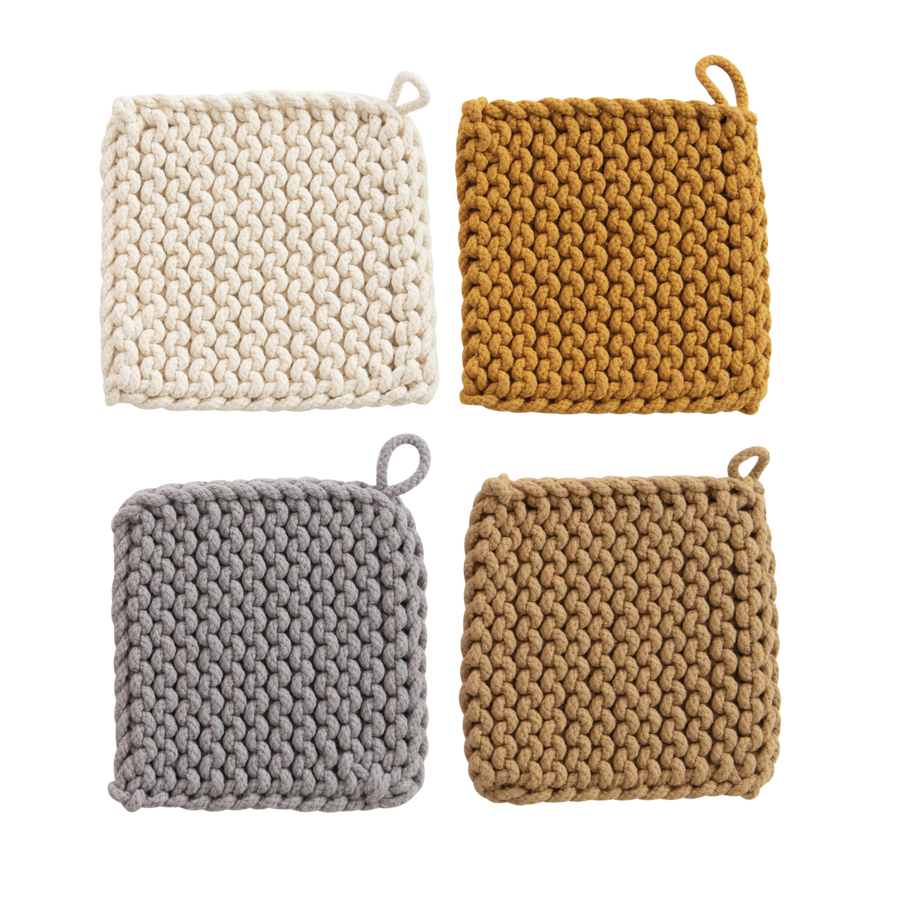 Crochet Pot Holder, botanist