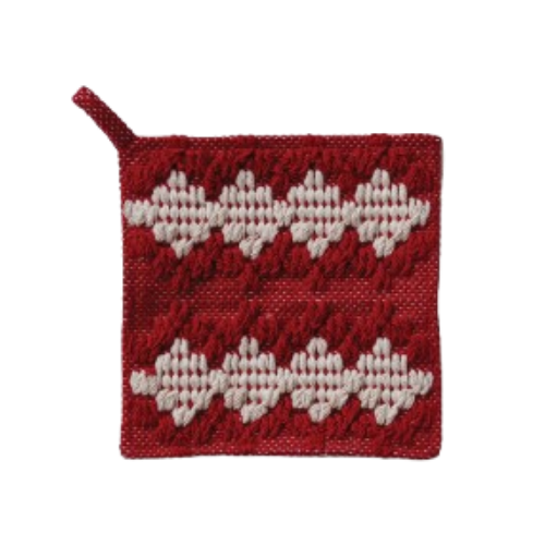Crochet Pot Holder, candy cane