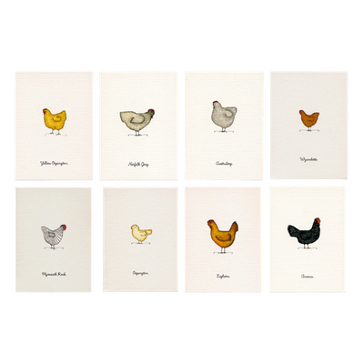 Tiny Boxed Cards - Chickens