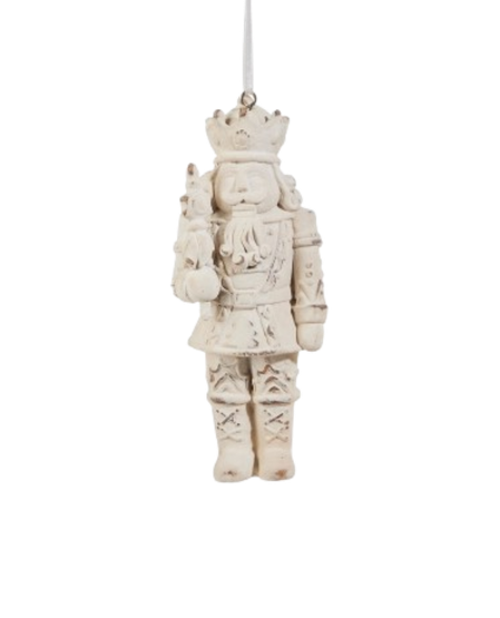 Whitewash Nutcracker Ornament