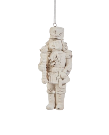 Whitewash Nutcracker Ornament