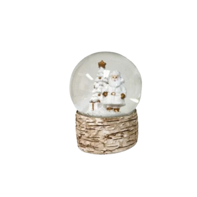 Birch Snow Globe, white