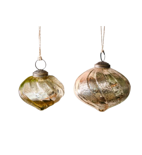 Gold Striped Ornament