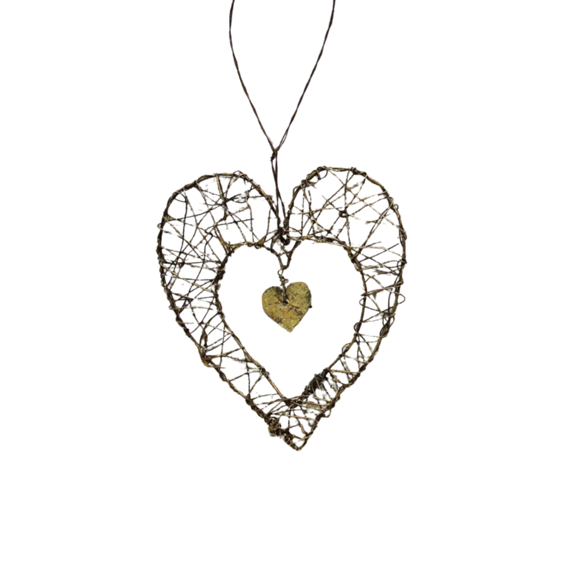 Wire Ornament - Heart/Moon/Star