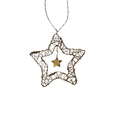 Wire Ornament - Heart/Moon/Star