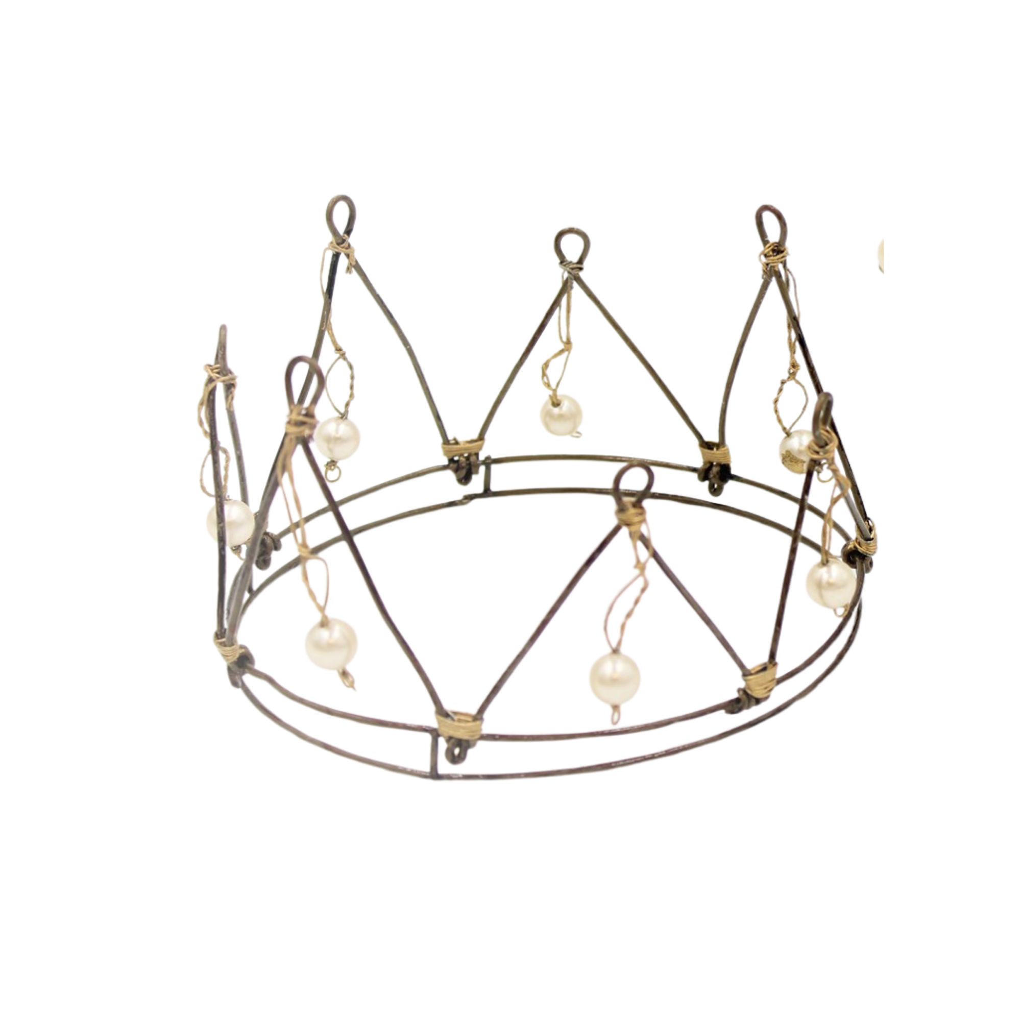 Wire Crown with Pearls