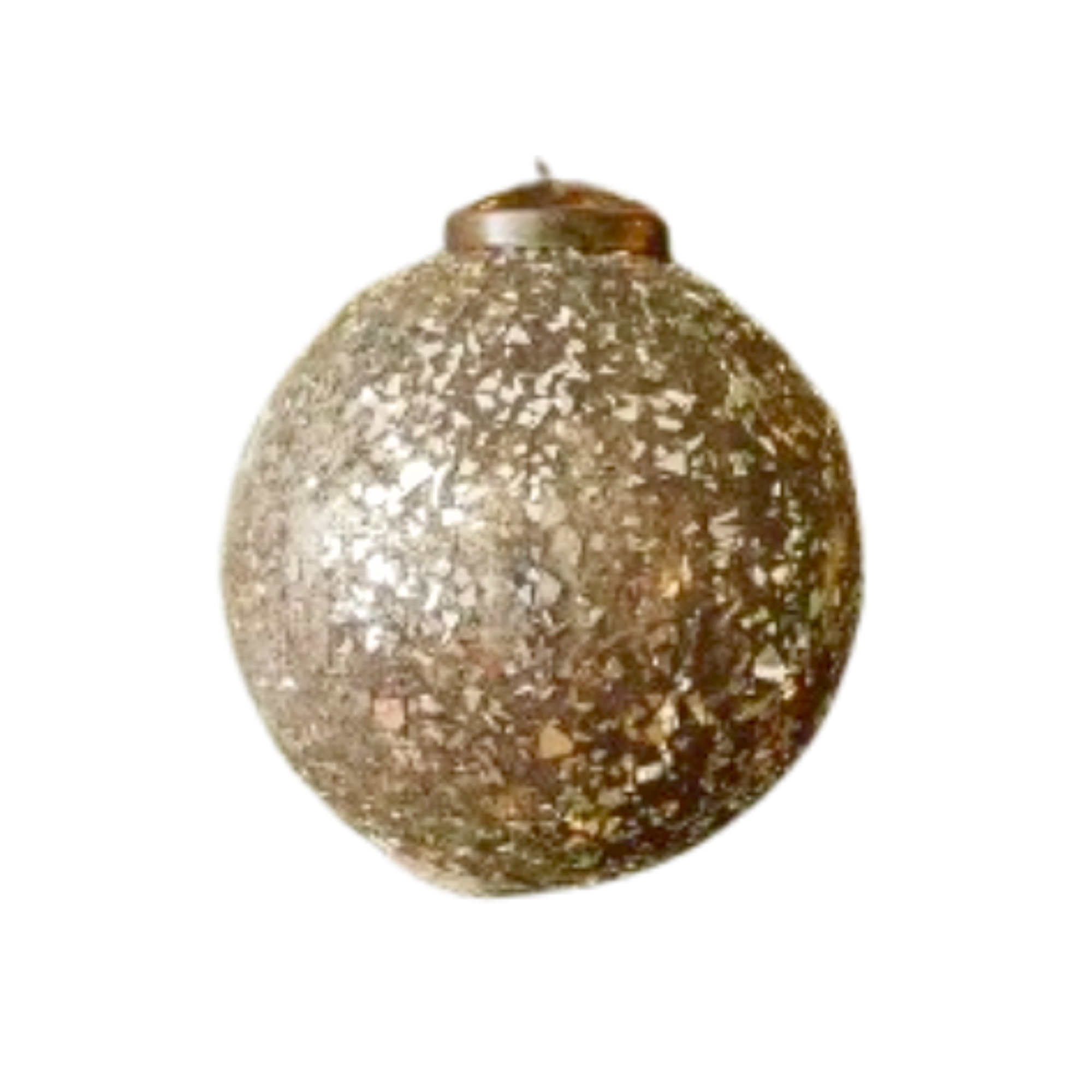 Crushed Glass Ornament, champange