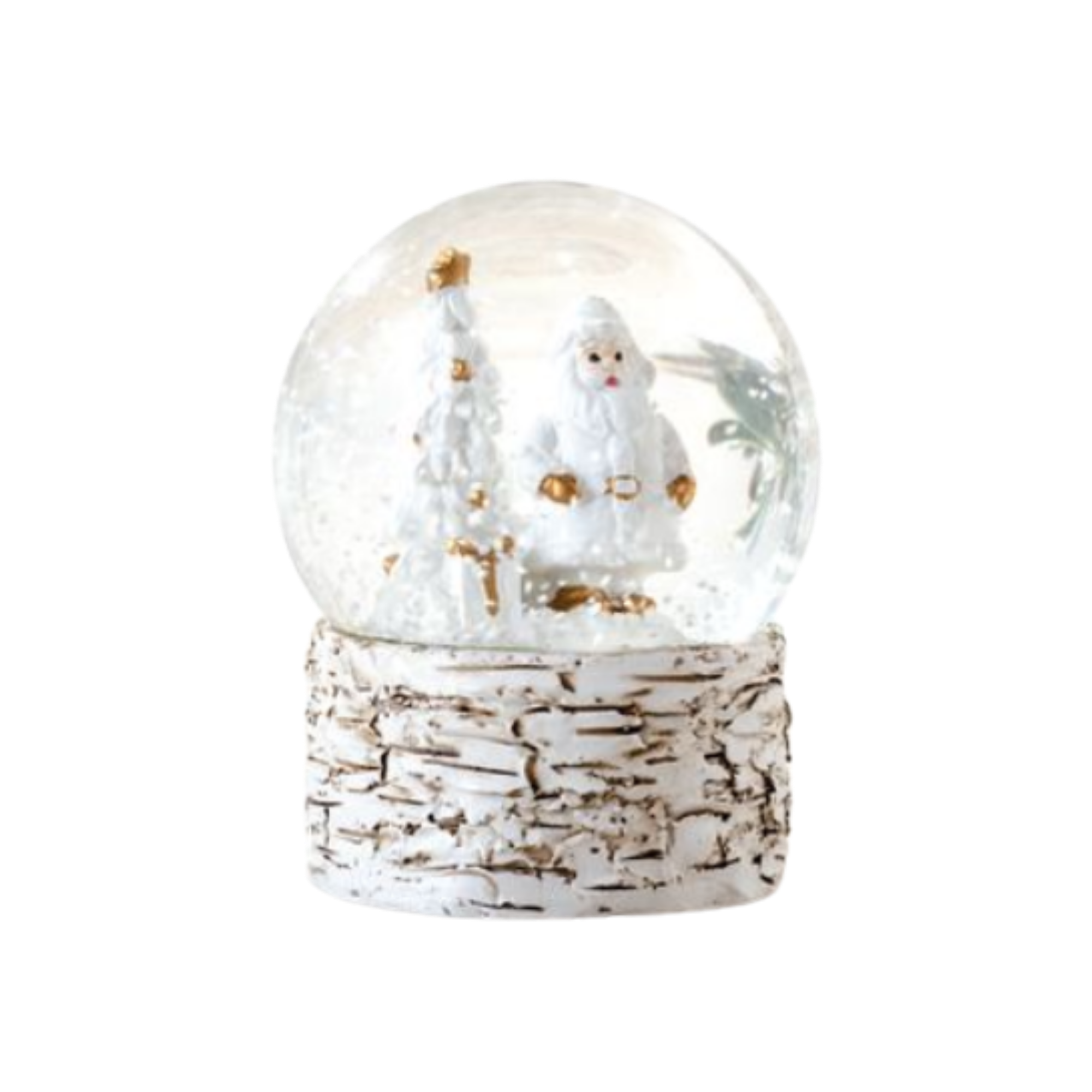 Birch Snow Globe, white
