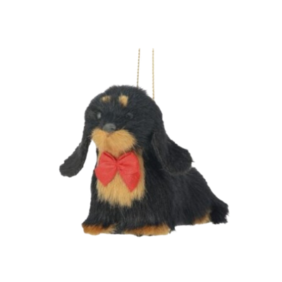 Dog with Bow Ornament