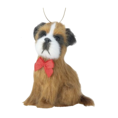 Dog with Bow Ornament