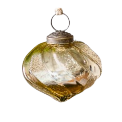 Gold Striped Ornament