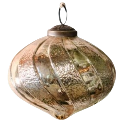 Gold Striped Ornament