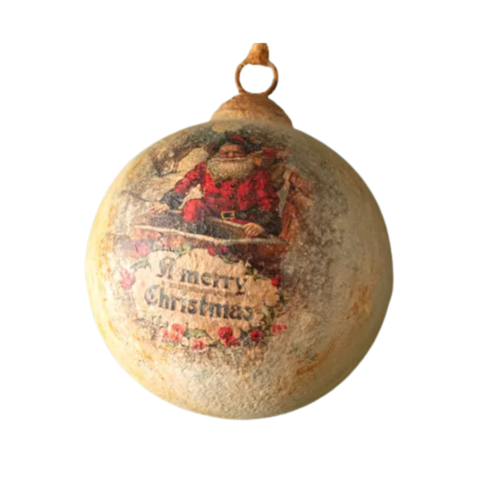 Aged Santa Ornament