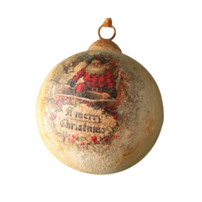 Aged Santa Ornament