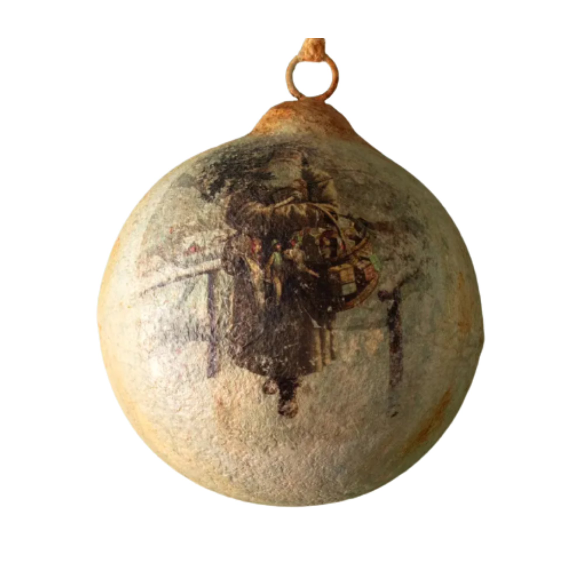 Aged Santa Ornament