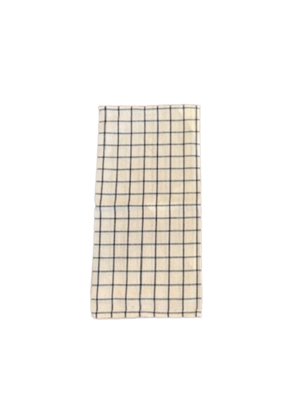 Grid Pattern Towel, grey/white