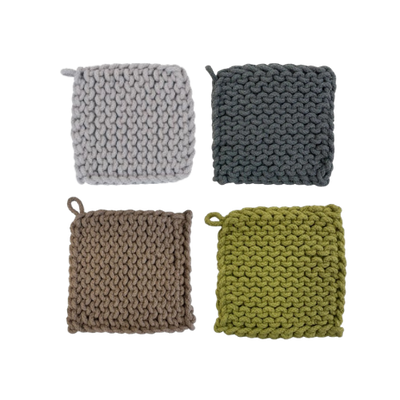 Crochet Pot Holder, woodland
