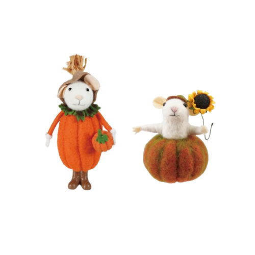 Felt Mouse - Pumpkin