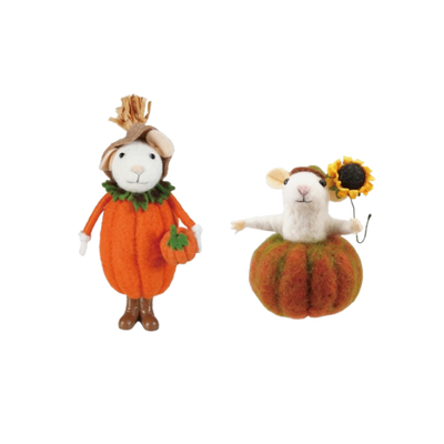 Felt Mouse - Pumpkin