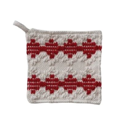 Crochet Pot Holder, candy cane