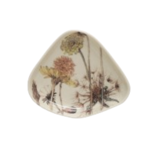 Floral Stoneware Dish