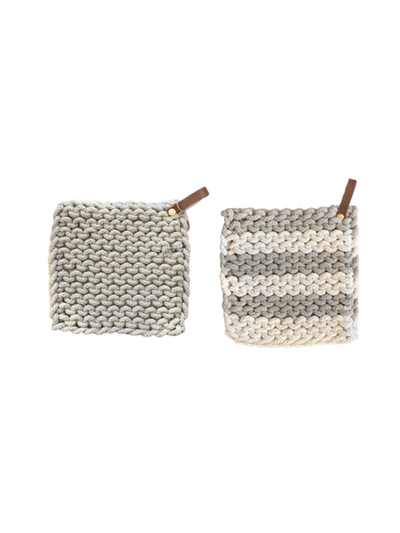 Crochet Pot Holder, flora