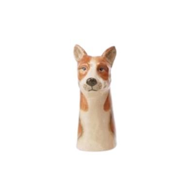 Stoneware Dog Vase