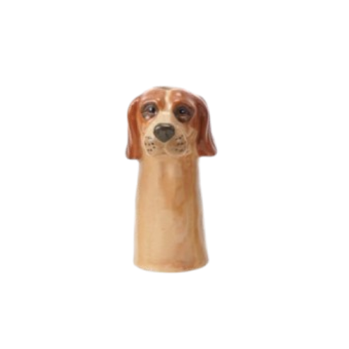 Stoneware Dog Vase